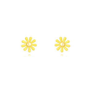 Brincos Flor Amarela